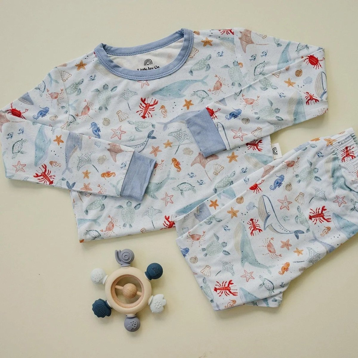 Little Joy Co. Coastal Cutie 2pc Modal Pajama Set Sleepwear Comfort - Everetts Place Boutique - 