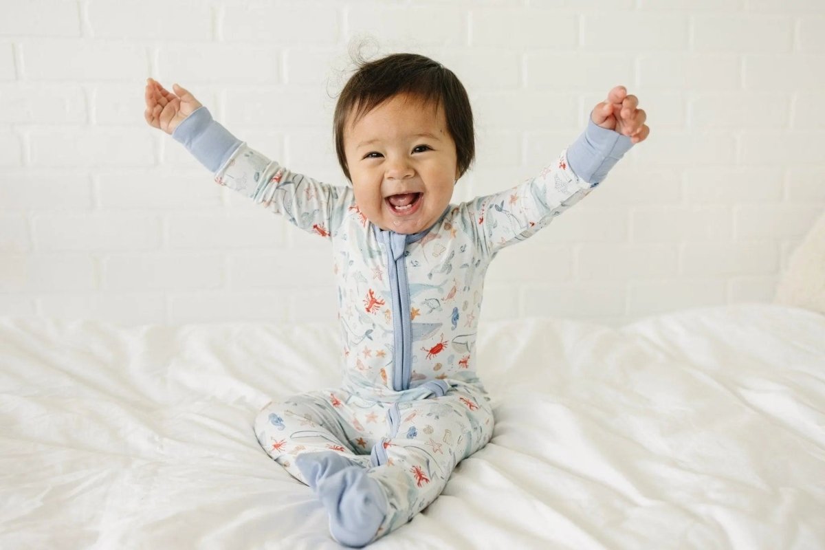 Little Joy Co. Coastal Cutie Modal Zippy Romper For Babies 9 12 Months - Everetts Place Boutique - 