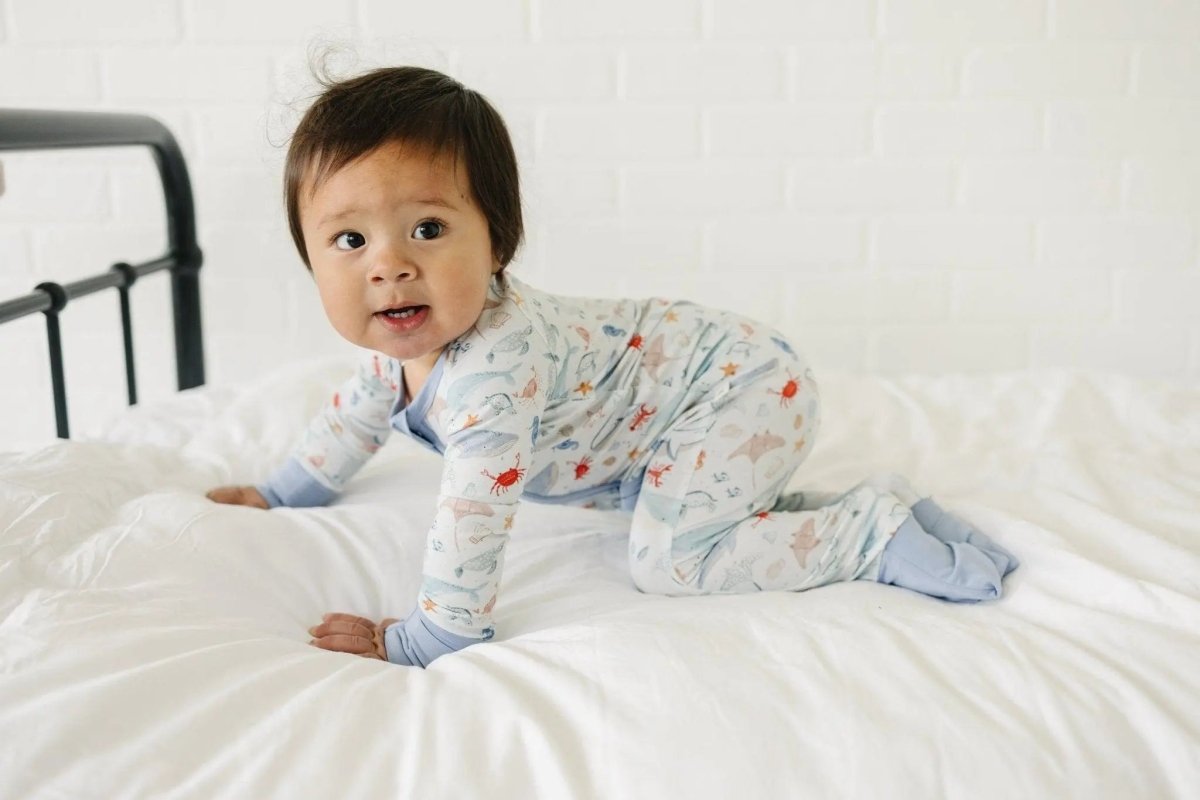 Little Joy Co. Coastal Cutie Modal Zippy Romper For Babies 9 12 Months - Everetts Place Boutique - 
