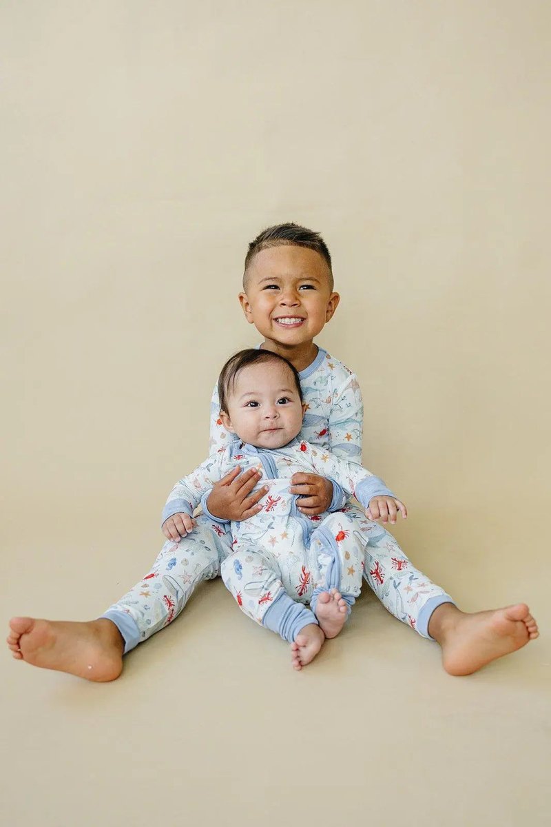 Little Joy Co. Coastal Cutie Modal Zippy Romper For Babies 9 12 Months - Everetts Place Boutique - 