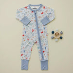 Little Joy Co. Coastal Cutie Modal Zippy Romper For Babies 9 12 Months - Everetts Place Boutique - 