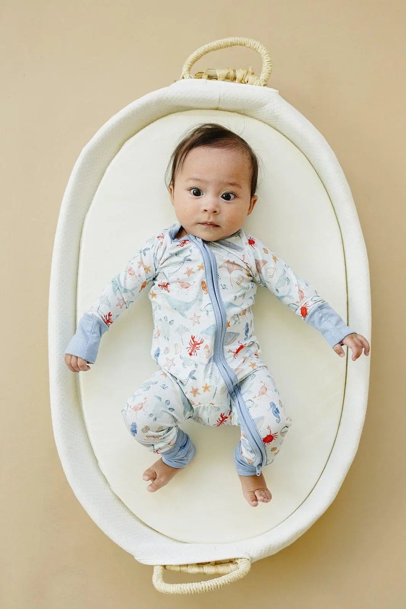 Little Joy Co. Coastal Cutie Modal Zippy Romper For Babies 9 12 Months - Everetts Place Boutique - 