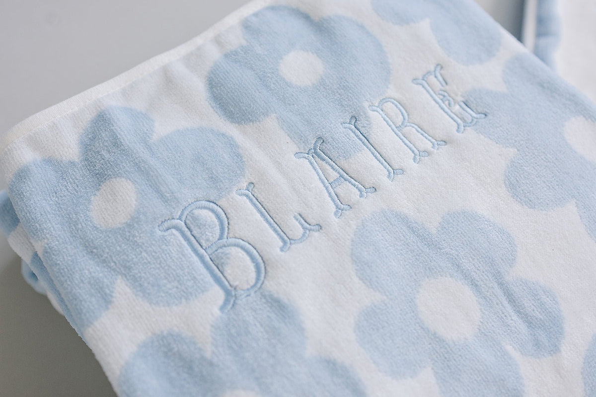 Mebie Baby Coastal Floral Organic Cotton Beach Towel - 