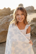 Mebie Baby Coastal Floral Organic Cotton Beach Towel - 
