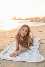 Mebie Baby Coastal Floral Organic Cotton Beach Towel - 