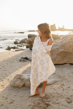 Mebie Baby Coastal Floral Organic Cotton Beach Towel - 