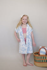 Mebie Baby Coastal Floral Zip - Up Organic Cotton Beach Poncho - 