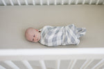 Mebie Baby Coastal Plaid Muslin Swaddle Blanket 100 Percent Cotton For Baby - 