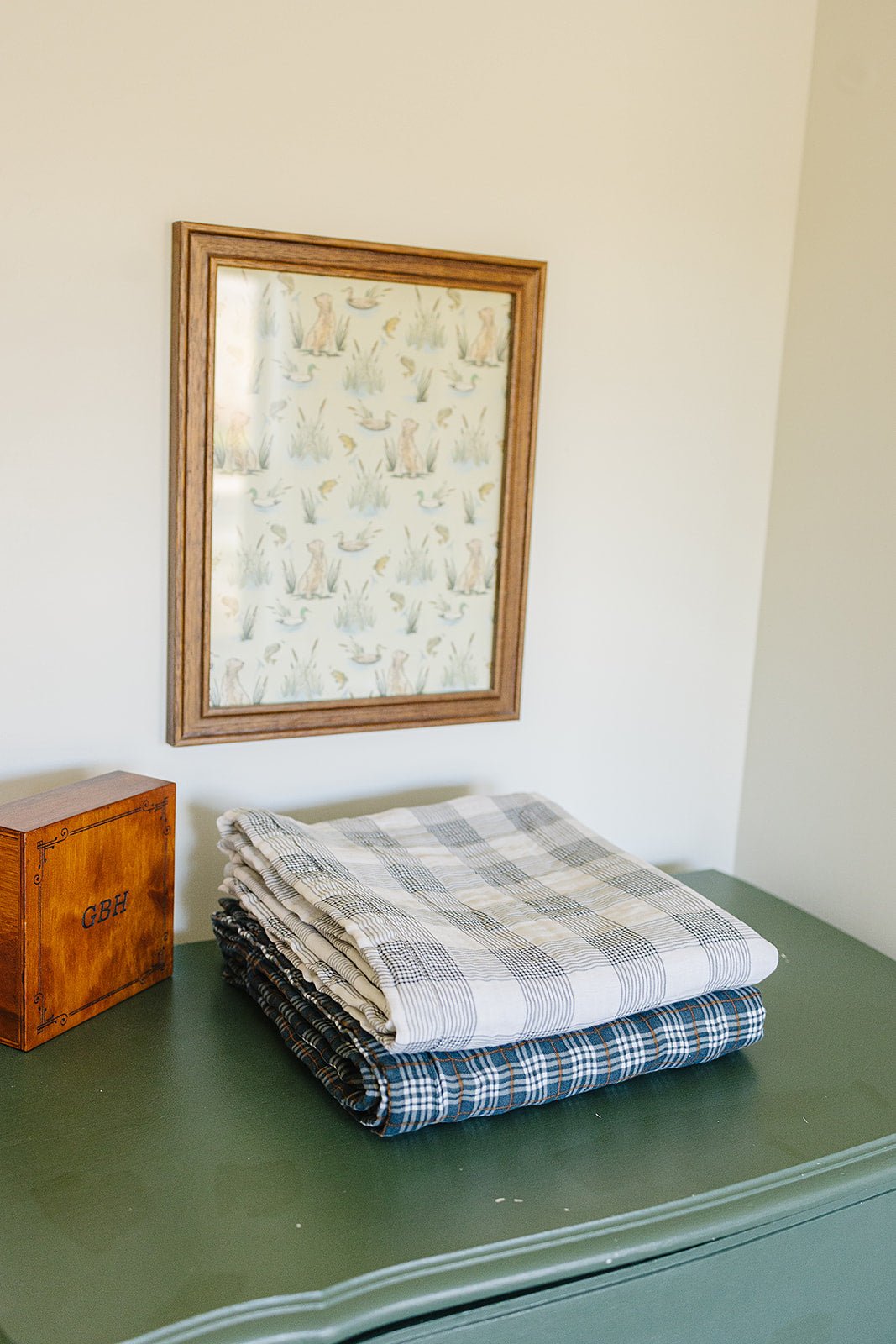 Mebie Baby Coastal Plaid + Navy Muslin Quilt - 
