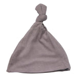 Three Little Tots Cocoa Brown Knotted Ribbed Hat - 