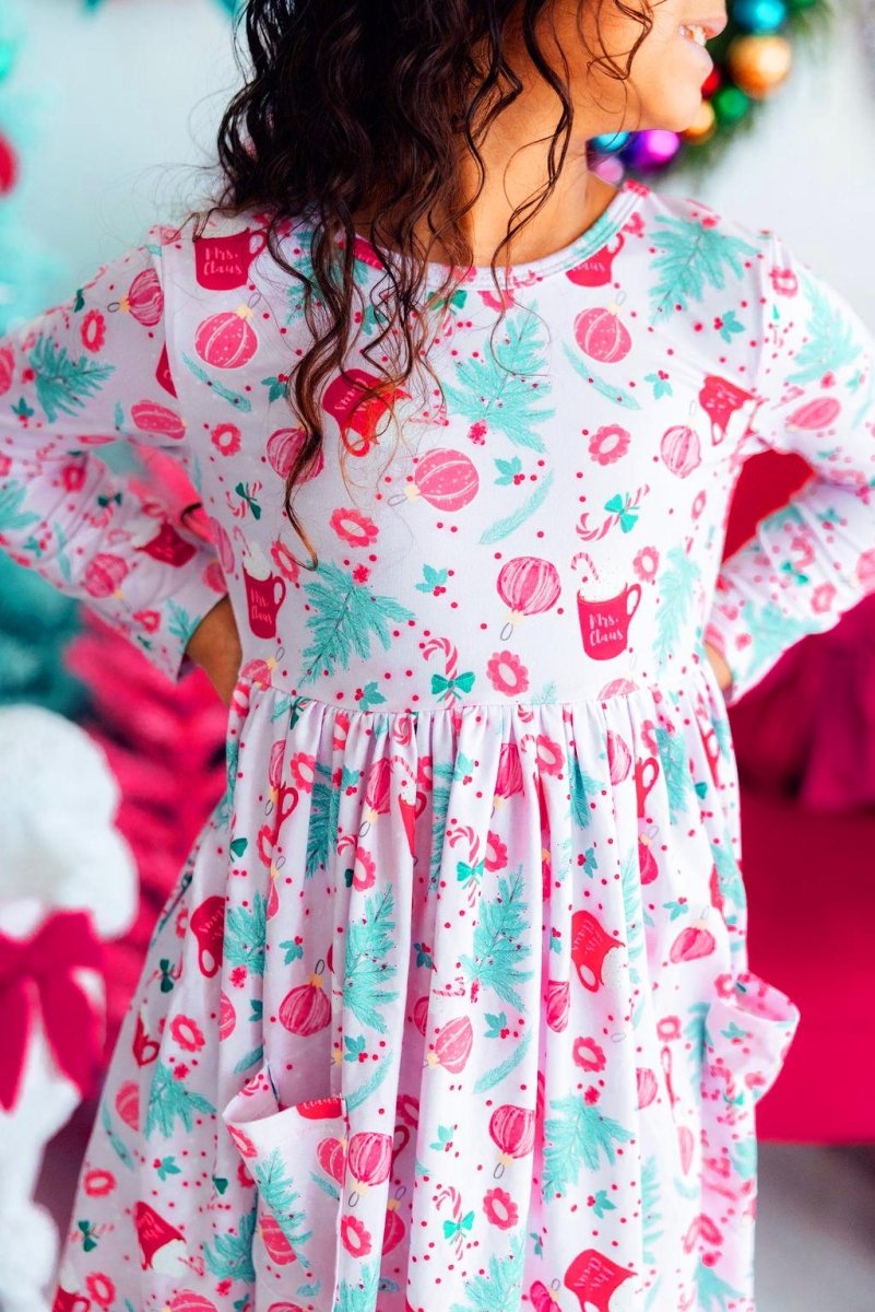 Mila & Rose ® Cocoa Kisses L/S Pocket Twirl Dress - 