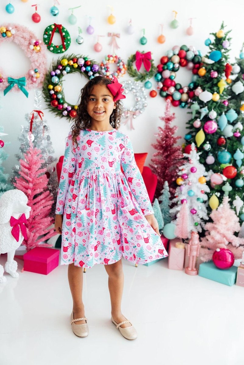 Mila & Rose ® Cocoa Kisses L/S Pocket Twirl Dress - 