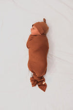 Little Mae & Co Cocoa Ribbed Stretch Swaddle - 