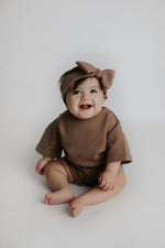 Three Little Tots Cocoa Sands Brown Waffle Headband - 