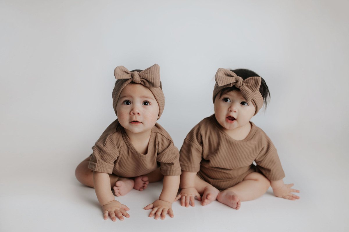 Three Little Tots Cocoa Sands Brown Waffle Headband - 