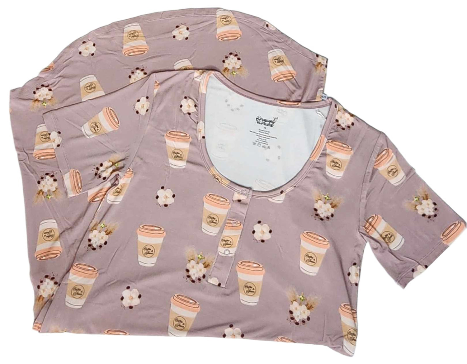 Dragonfly Dreams Bamboo Coffee and Jesus Women's Nightgown