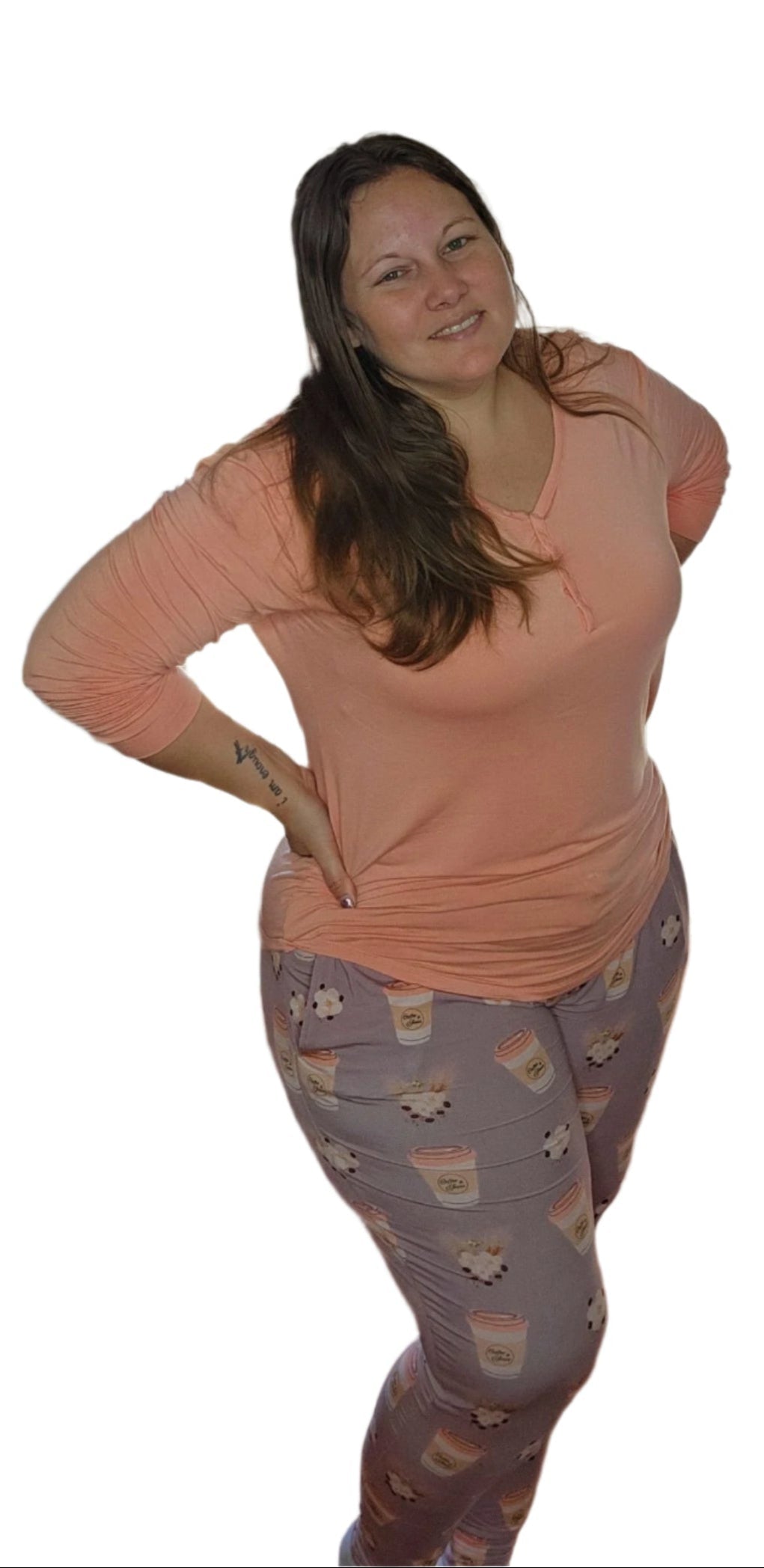 Dragonfly Dreams Bamboo Coffee and Jesus Women's Pajamas