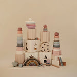 Mushie Coin and Tube Sorting Set for Kids - Colorful Educational Toy for Fine Motor Skills Development -