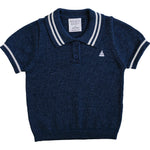 Collared Sailboat Knit Shirt - Sleeve, Collar, White, Woolen, Wool | Everetts Place