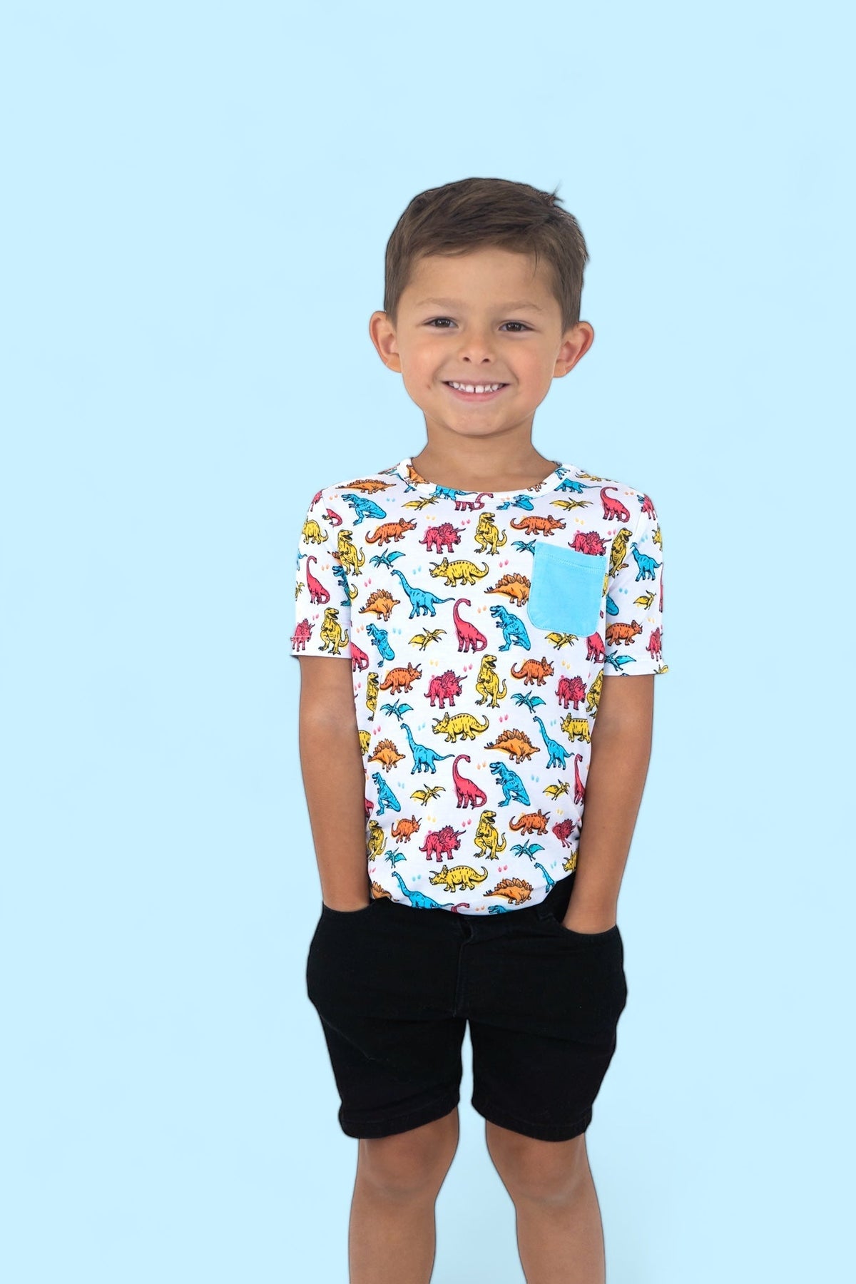 DREAM BIG LITTLE CO COLOR ME DINO DREAM POCKET TEEEveretts Place
