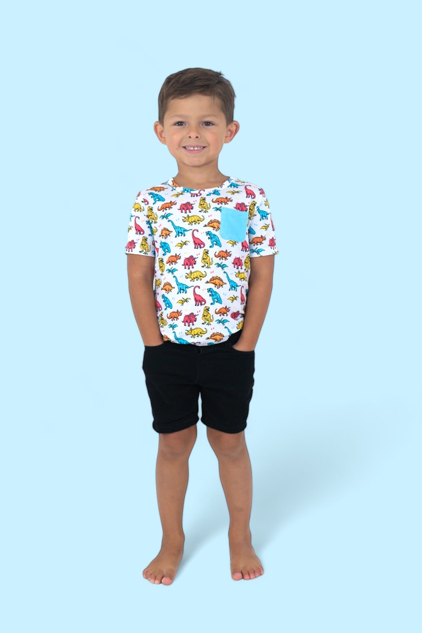 DREAM BIG LITTLE CO COLOR ME DINO DREAM POCKET TEEEveretts Place