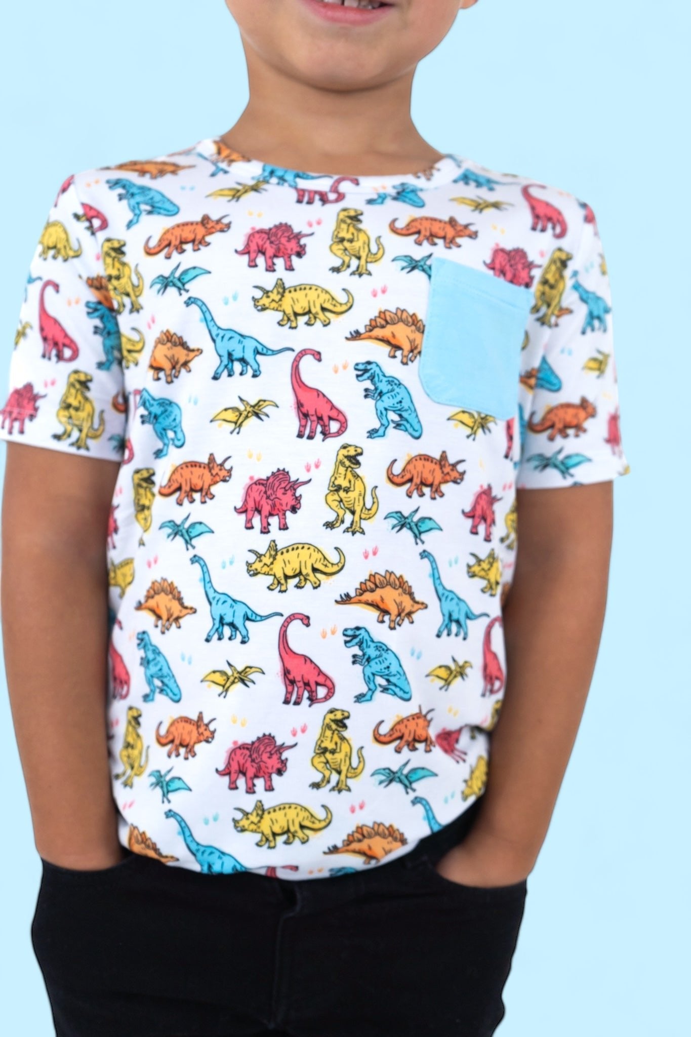 DREAM BIG LITTLE CO COLOR ME DINO DREAM POCKET TEEEveretts Place