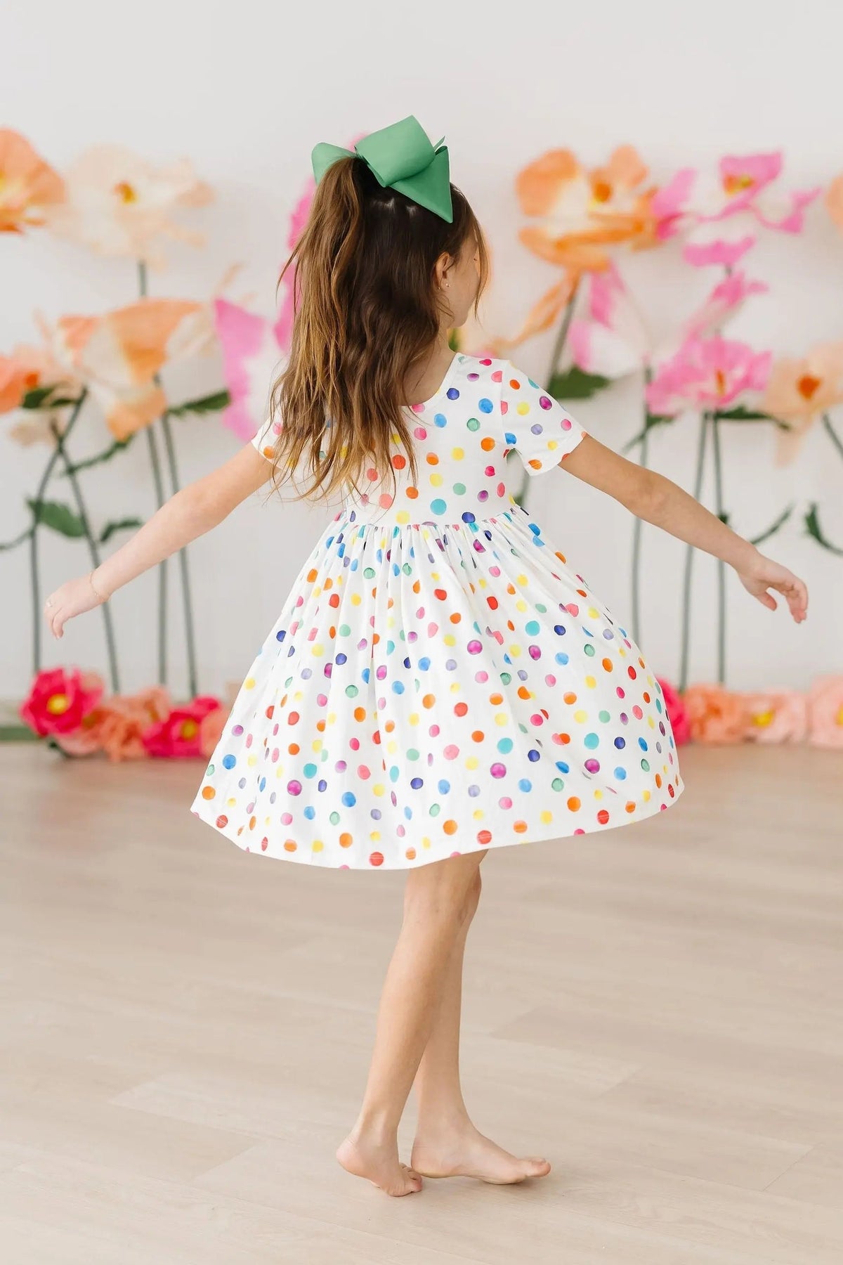 Mila & Rose ® Colorful Dots S/S Pocket Twirl Dress - 
