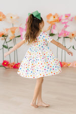 Mila & Rose ® Colorful Dots S/S Pocket Twirl Dress - 