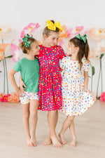 Mila & Rose ® Colorful Dots Twirl Shorts - 