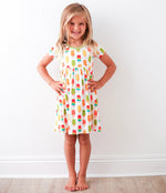 Bestaroo Colorful Popsicle Print Toddler Dress for Summer Beach Days - 