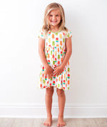 Bestaroo Colorful Popsicle Print Toddler Dress for Summer Beach Days - 
