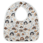 Texas Tushies Colorful Space Rainbow Bib with Pocket for Messy Babies - 