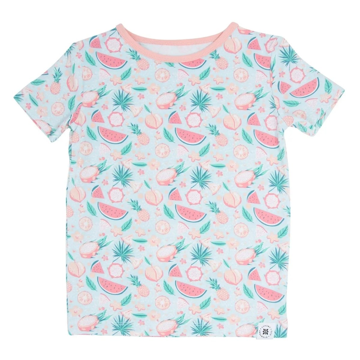 Sweet Bamboo Comfortable Kids Pajama Set with Cuffed Legs for All Season Sleepwear - 