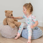 Sweet Bamboo Comfortable Kids Pajama Set with Cuffed Legs for All Season Sleepwear - 