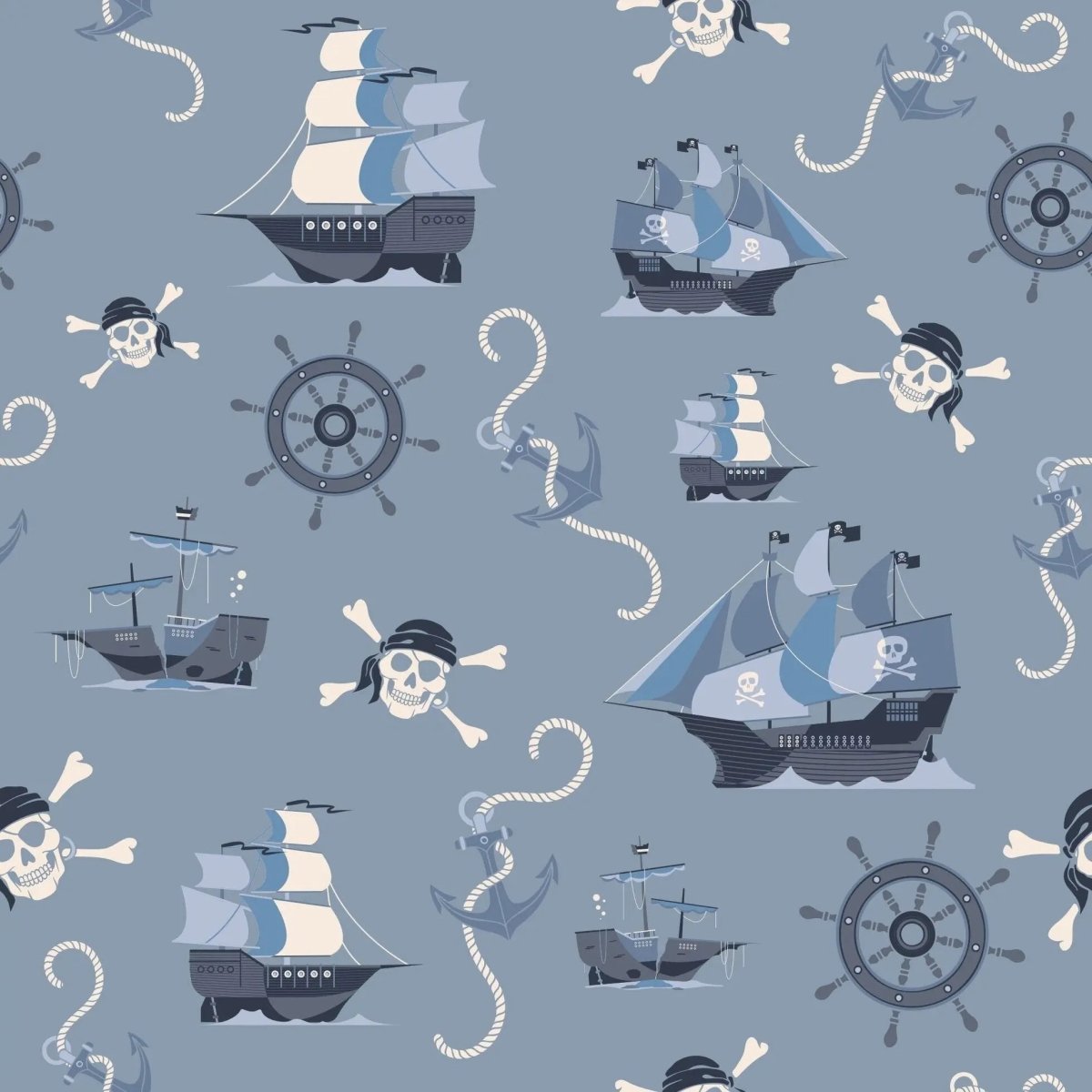 Sweet Bamboo Comfortable Pirate Ships Tank Romper for Adventurous Kids Summer Fun - 
