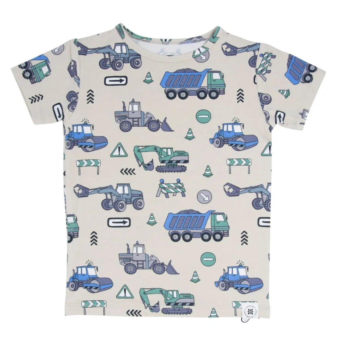 Sweet Bamboo Comfortable Trucks Diggers Construction Pajama Set for Boys Summer - 