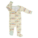 Sweet Bamboo Comfortable Zipper Footie with 2 Way Zip and Silicone Grips for Babies - 