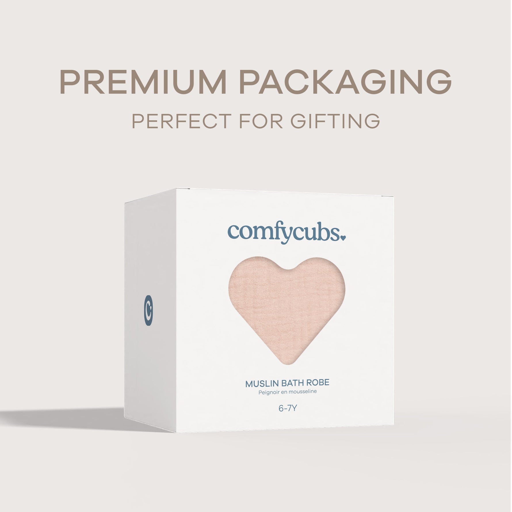 Comfy Cubs Comfy Cubs Kids Muslin Bath Robe Blush With Hood And Belt - 