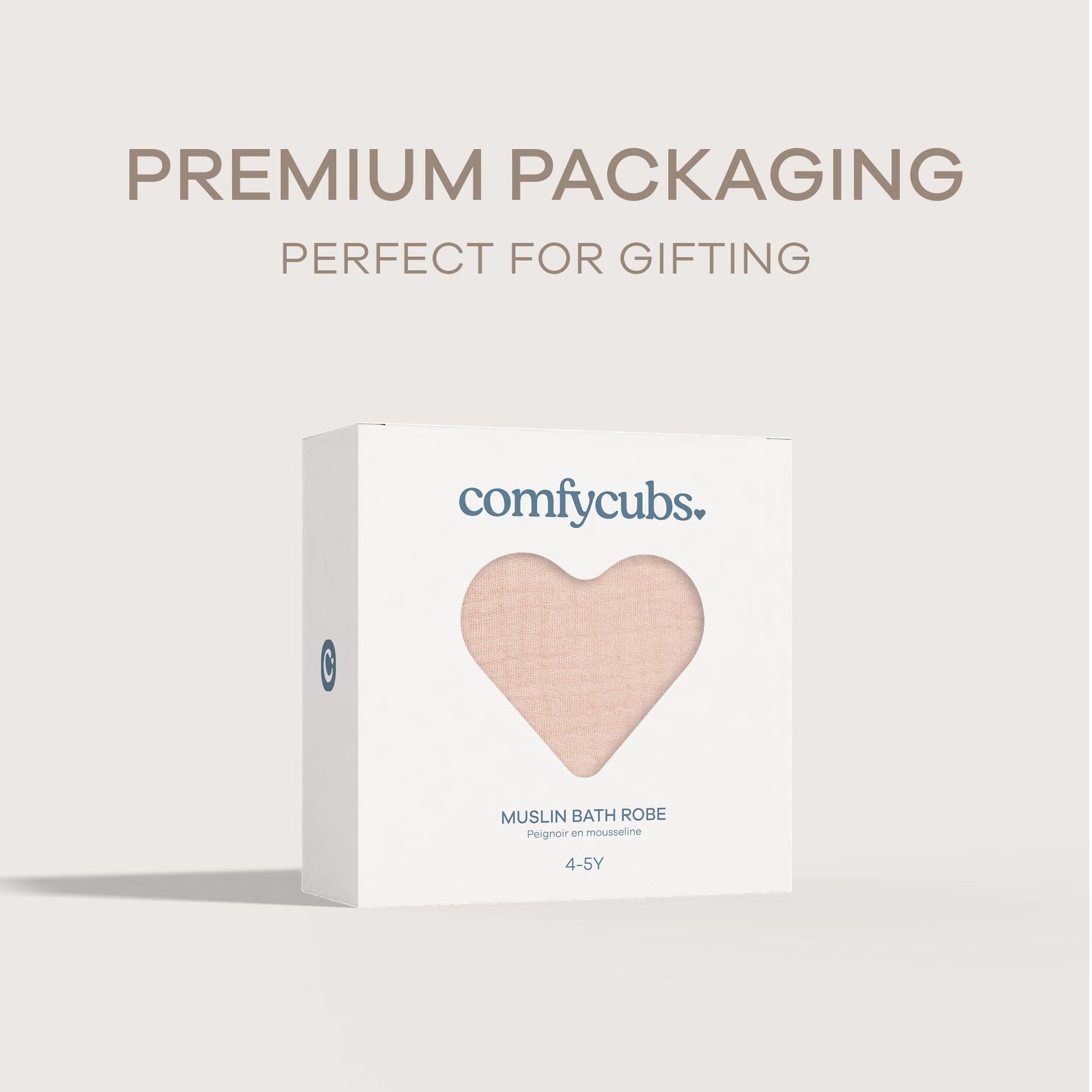 Comfy Cubs Comfy Cubs Kids Muslin Bath Robe Blush With Hood And Belt - 