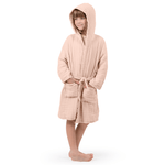 Comfy Cubs Comfy Cubs Kids Muslin Bath Robe Blush With Hood And Belt - 