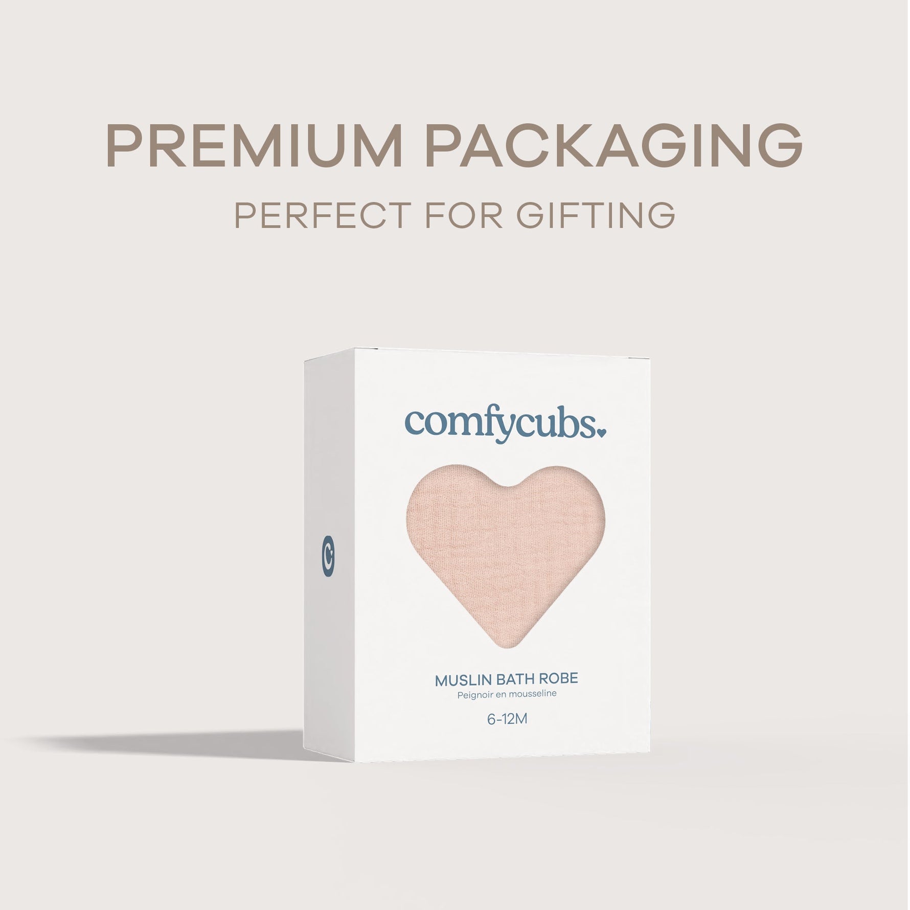 Comfy Cubs Comfy Cubs Kids Muslin Bath Robe Blush With Hood And Belt - 