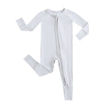 Luxie Charm Comfy Gray Zippered Baby Romper - Everetts Place Boutique - 