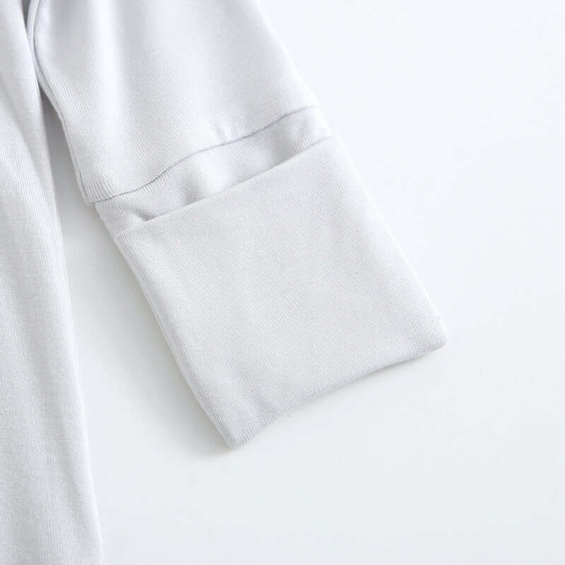 Luxie Charm Comfy Gray Zippered Baby Romper - Everetts Place Boutique - 