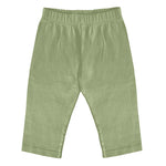 Baby comfy pant in mellow avocado green with an elastic waistband.