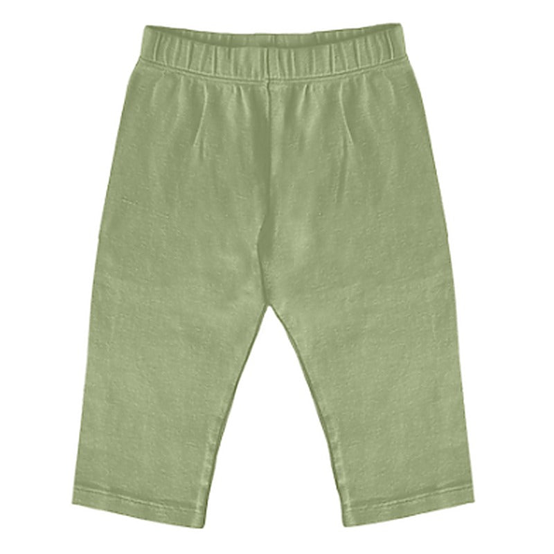 Baby comfy pant in mellow avocado green with an elastic waistband.
