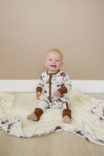 Mebie Baby Construction Trucks Ribbed Bamboo Fleece Quilt For Baby By Mebie Baby - 