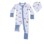 Angel Dear Construction Vehicles - Convertible Romper & Bandana Bib Set - 