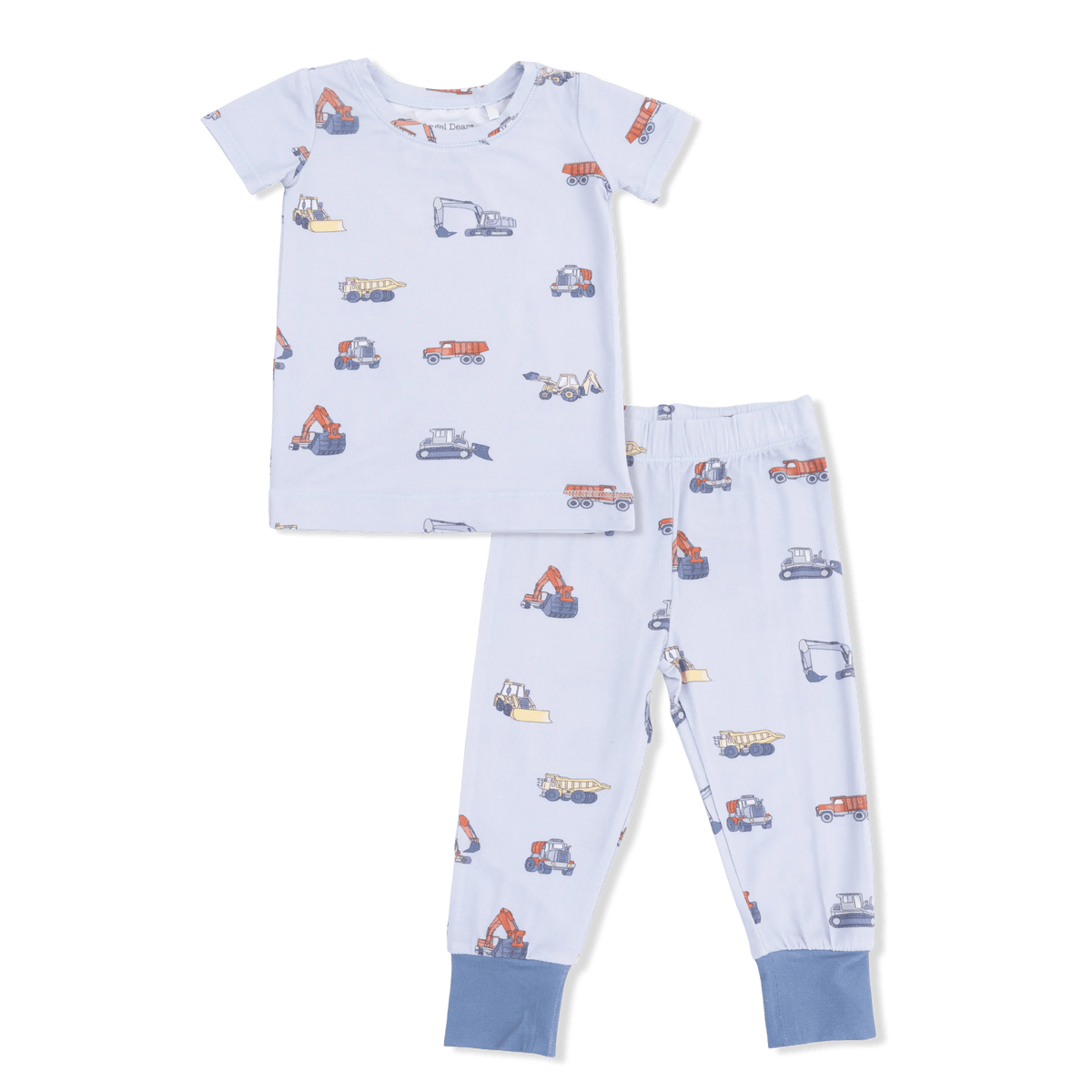 Angel Dear Construction Vehicles - Short Sleeve Loungewear Set - 