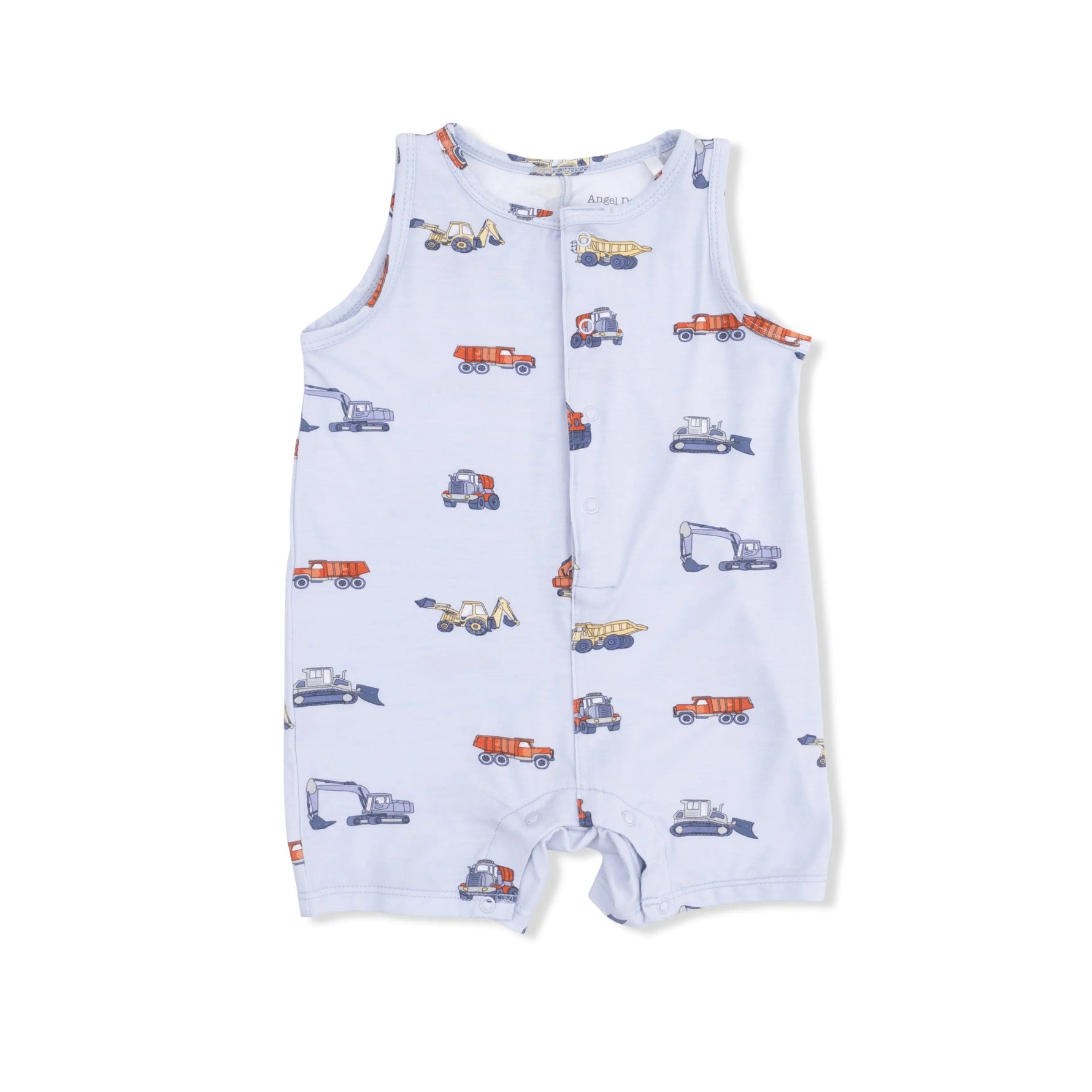 Angel Dear Construction Vehicles - Sleeveless Shortie Romper - 