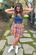 PinkBlush Contemporary Blue Abstract Colorblock Dress for Fashion - Forward Women - 